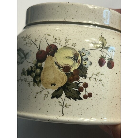 Royal Doulton Cornwall Apples Pears Coffee Pot Creamer Sugar Bowl Lid England - Picture 3 of 16